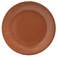 PROnappe Assiette en carton, rond, 230 mm, terracotta