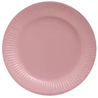 PROnappe Assiette en carton, rond, 230 mm, rose
