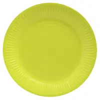 PROnappe Assiette en carton, rond, 230 mm, vert kiwi