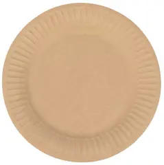 kangaro Assiette en carton, rond, diamètre: 190 mm, marron