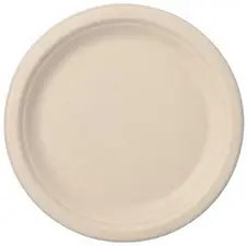 PAPSTAR Assiette en canne à sucre "pure", rond, 230 mm
