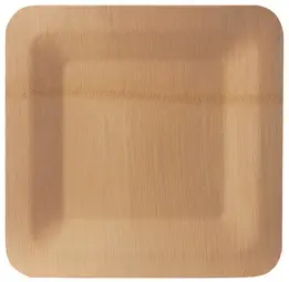PAPSTAR Assiette en bambou "pure", carré, 180x180 mm, par 10