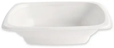 NATURE Star Plat en canne à sucre, carré, 400 ml, blanc