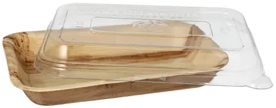 STARPAK Bol en feuille de palmier avec couvercle, 200 ml