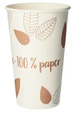 PAPSTAR Gobelet en carton "pure" ZERO, 0,1 l, beige/lilas