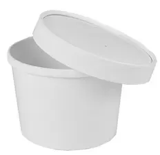 STARPAK Bol à soupe rond "To Go", 350 ml, blanc