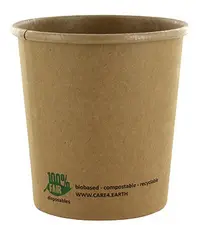 PAPSTAR Couvercle pour gobelet à soupe "pure", rond, brun
