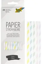 folia Paille en papier "PASTEL STRIPES", longueur : 200 mm