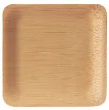 PAPSTAR Assiette fingerfood en bambou "pure", carré, par 10