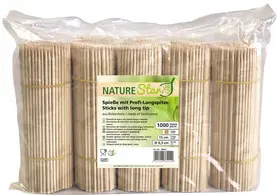 NATURE Star Pique à brochette, en bois, longueur: 200 mm