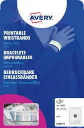 AVERY Zweckform Bracelet imprimable, 265 x 18 mm, blanc