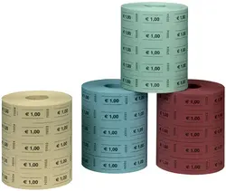 herlitz Rouleau de tickets-valeur, 1000 tickets par rouleau