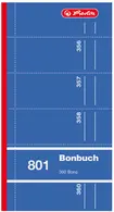 herlitz Formularbuch "Bonbuch 801", 90 x 198 mm, sortiert