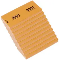 kangaro Bloc numéroté 1-1000, 105 x 42 mm, orange