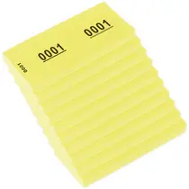 kangaro Bloc numéroté 1-1000, 105 x 42 mm, jaune