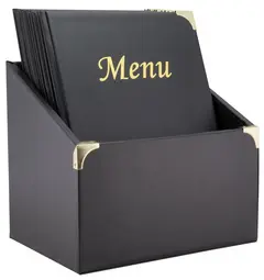Securit Protège-menus BASIC dans une boîte de 10, A4, noir