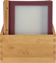 Securit Protège-menus WOOD, A4, en boîte de 20, bordeaux