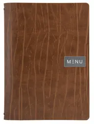 Securit Protège-menus "RUGA", A5, en cuir, marron