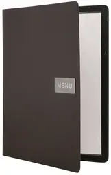 Securit Protège-menus RAW, A4, cuir véritable, brun