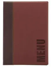 Securit Protège-menus TRENDY, A5, bordeaux