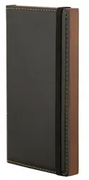 Securit Pochette pour additions WOOD, en cuir et bois, noir