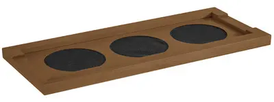 APS Planche de buffet pour carafes, chêne sombre