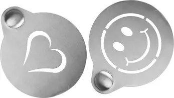 Securit Set de pochoirs à café, en acier inoxydable