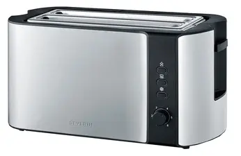 SEVERIN Grille-pain 4 tranches AT 2590, acier inox / noir