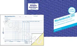 AVERY Zweckform Formularbuch "Wochenbericht", A5 quer