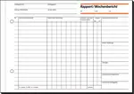 sigel Formularbuch "Rapport/Wochenbericht", A5 quer