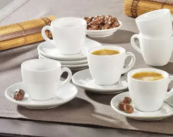Esmeyer Tasse espresso "Bistro", set de 6, blanc