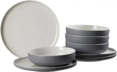 Ritzenhoff & Breker Service de table JASPER, 8 pièces, gris