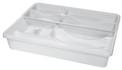 plast team Range-couverts "Double", blanc