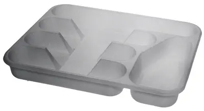 plast team Range-couverts, 5 compartiments, blanc