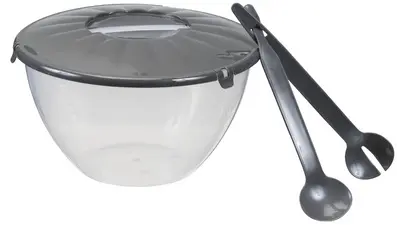 plast team Saladier avec couverts à salade, 7,0 litres