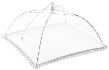 metaltex Cloche alimentaire, carré, 350 mm, blanc