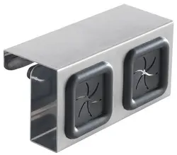 metaltex Accroche-torchon double, à suspendre, argent/noir