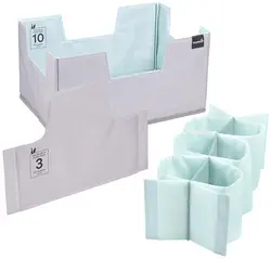 keeeper Set organiseur de courses "nea", XL, gris/bleu d'eau