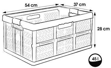 keeeper Caisse pliable professionnelle "eco Ben", 45 litres