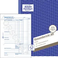 AVERY Zweckform Formularbuch "Kassenbericht Bestand", A5