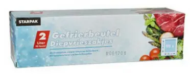 STARPAK Sachet congélation 1 litre, 160 x 240mm, transparent