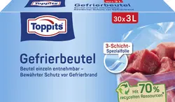 TOPPITS Sachet de congélation, 25 x 4 litres, 250 x 340 mm