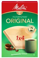 Melitta Filtre à café arôme "1x4", marron nature