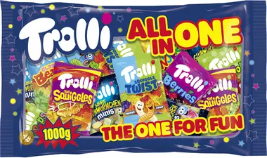Trolli Bonbon gélifié aux fruits ALL IN ONE, sachet 1 kg