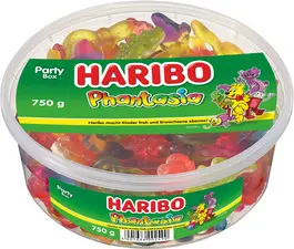 HARIBO Bonbon gélifié aux fruits PHANTASIA, boîte ronde 750g