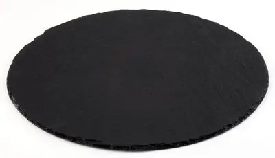 APS Plat en ardoise naturelle, diamètre: 380 mm, anthracite