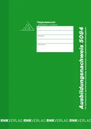 RNK Verlag Ausbildungsnachweis-Block, wöchentlich/monatlich