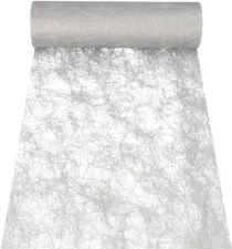 PAPSTAR Chemin de table / ruban décoratif "Sizoflor", argent