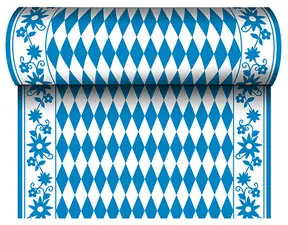 PAPSTAR Chemin de table "Bleu/Blanc", (l)400 x (L)24 m