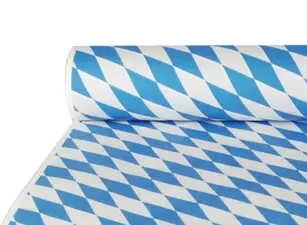 PAPSTAR Nappe damassée, sur rouleau, "bleu bavarois